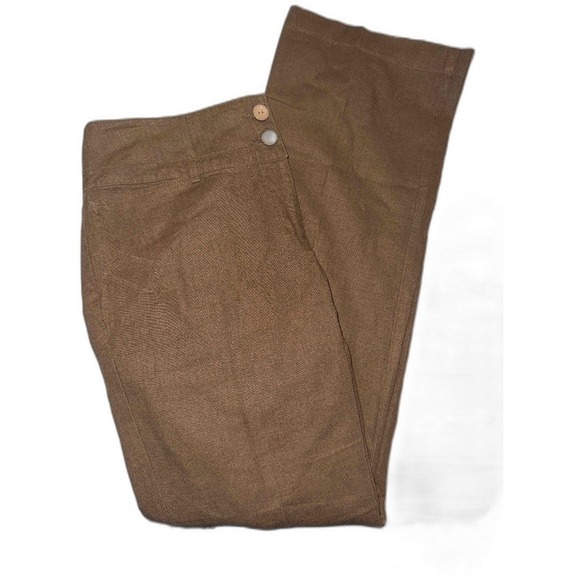Tribal Brown Womens Linen Pants Size 4 - Picture 6 of 6